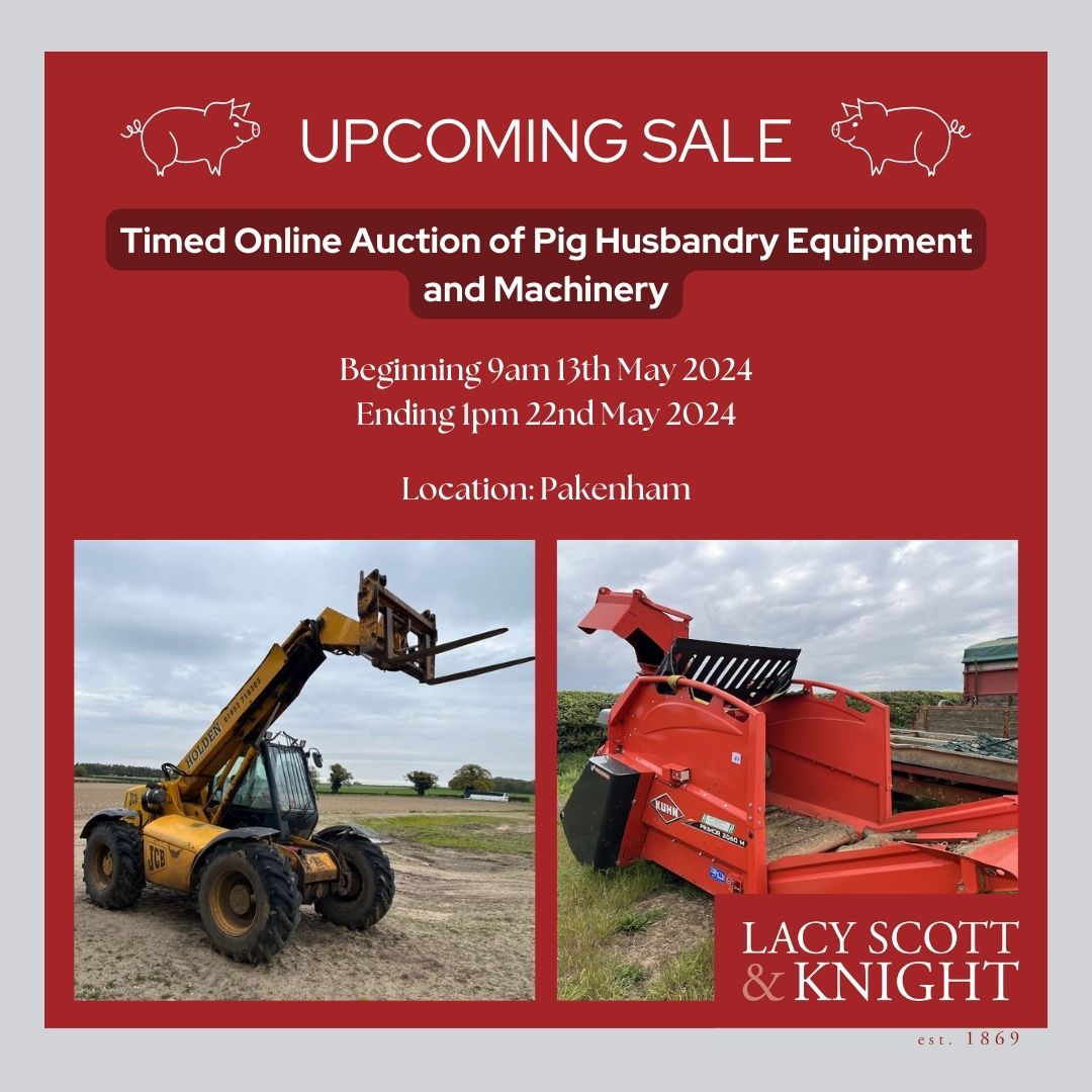 Timed Online Auction of Pig Husbandry Equipment & Farm Machinery 